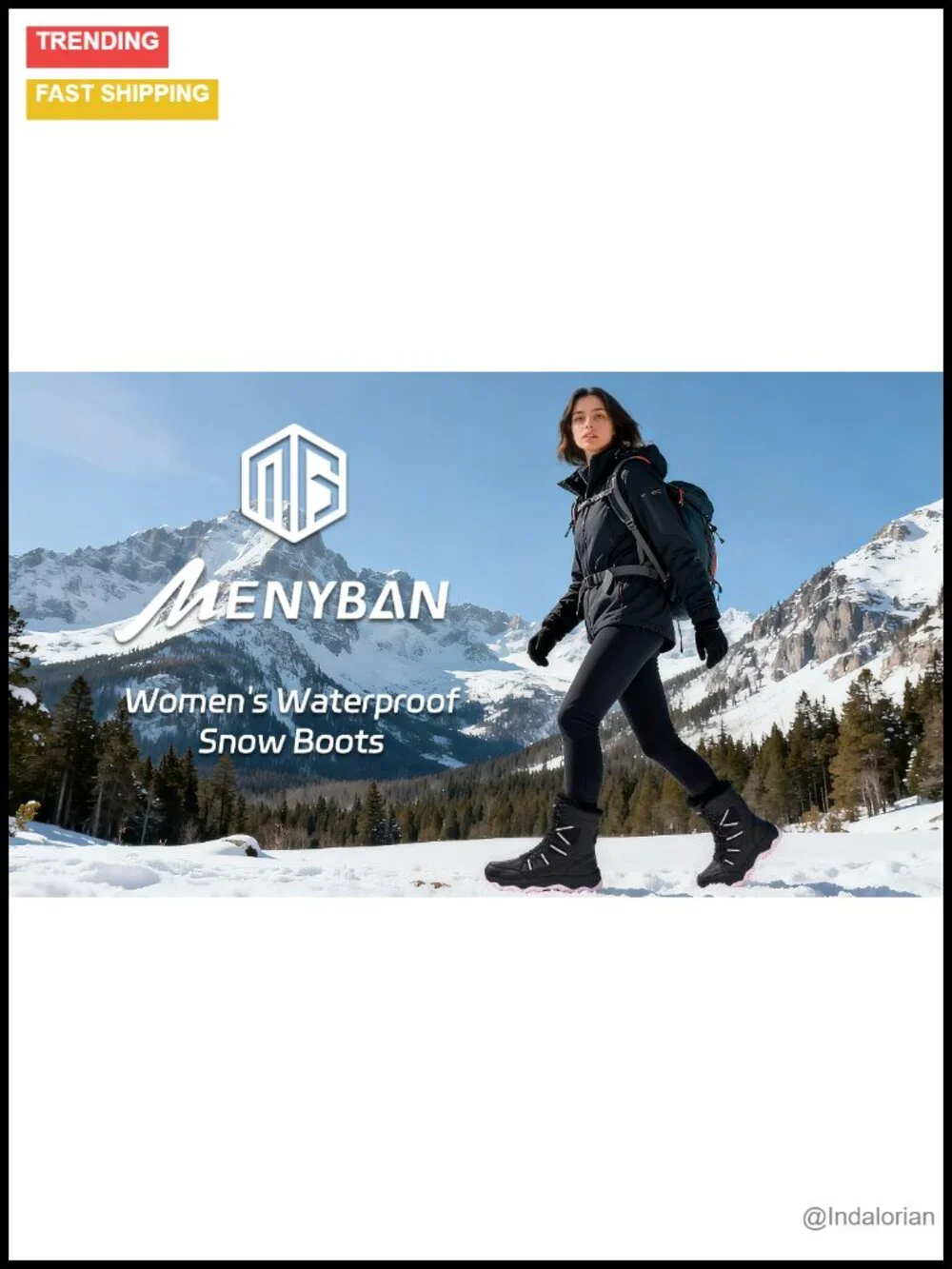 Women's Waterproof Snow Boots Faux Fur Lined Lightweight Mid-Calf Winter